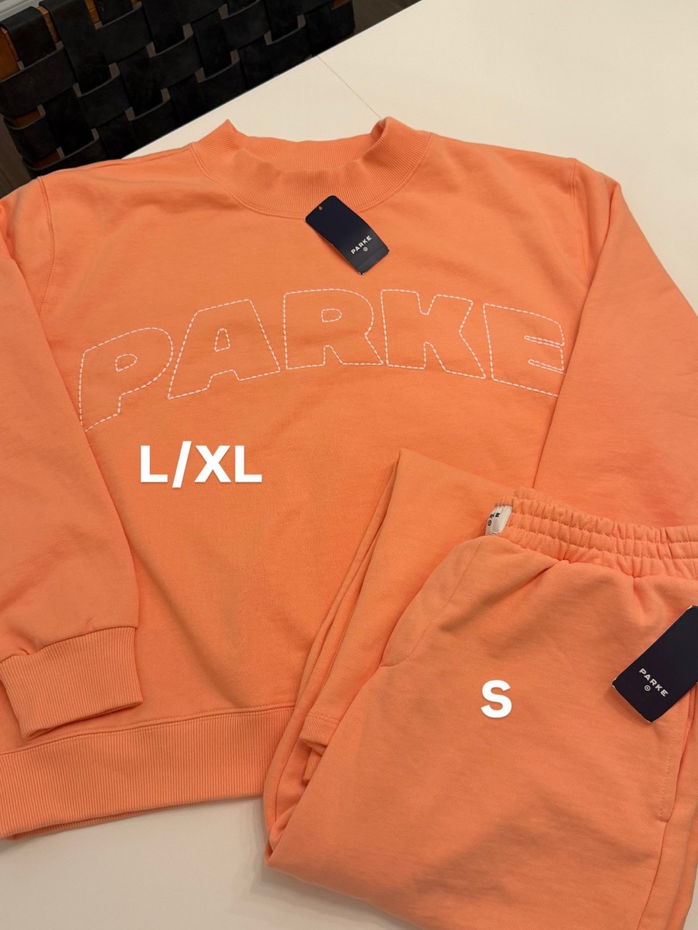 Parke x Target SET: Mockneck Pullover Sweatshirt & High Rise Sweatpants NWT